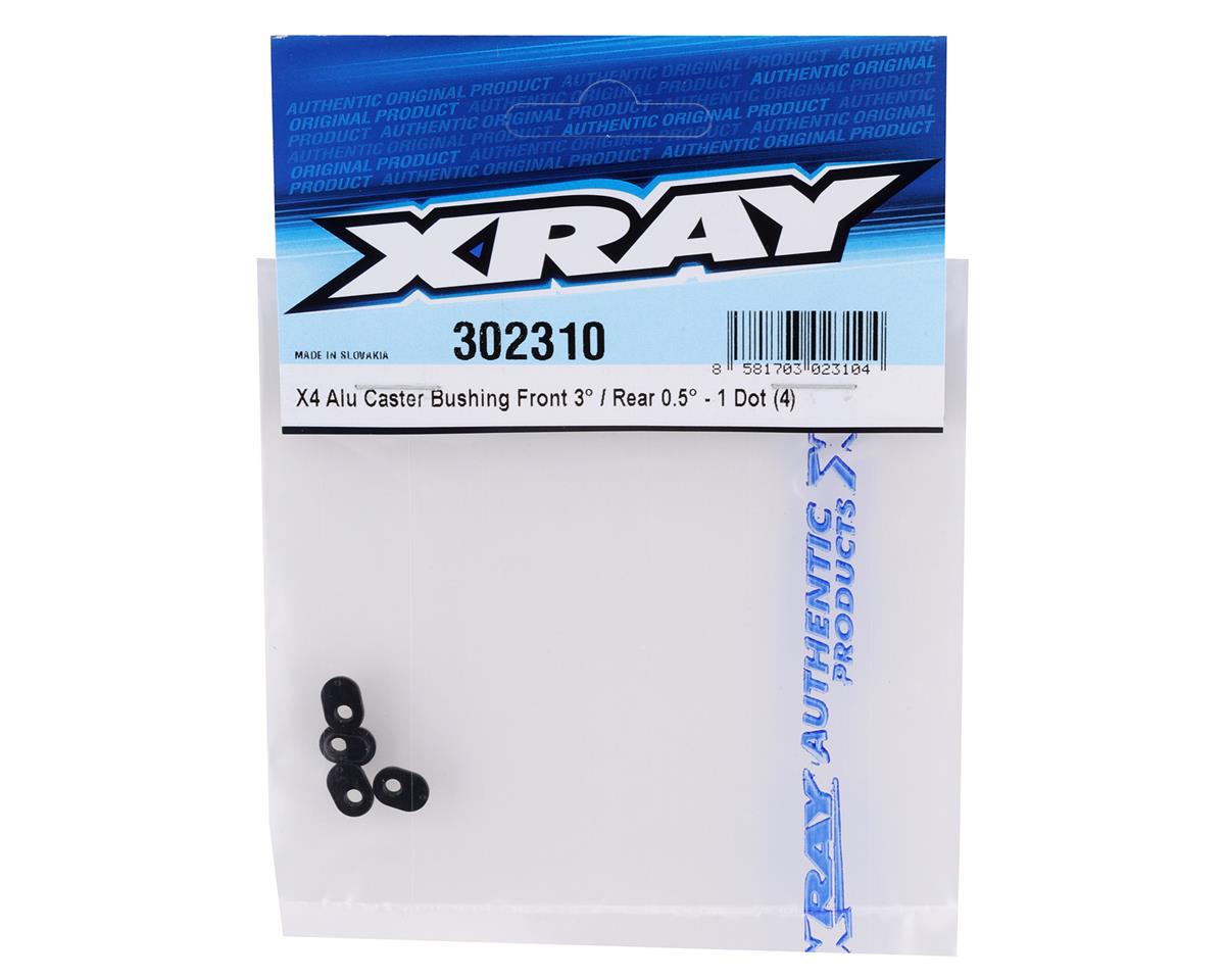 XRAY X4 Alum Caster Bushing Front 3° / Rear 0.5°/5.5° - 1 Dot (4)