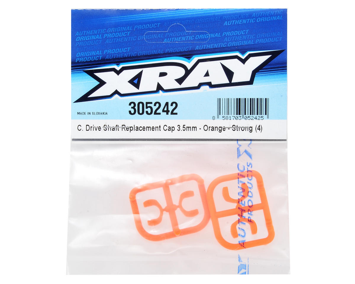 XRAY 3.5mm Plastic Drive Pin Clips (4) (Orange)