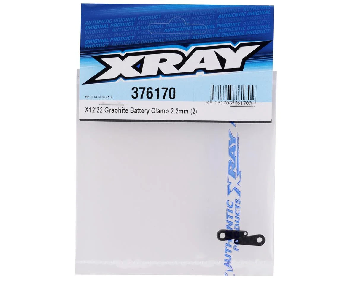 XRAY X12 2022 2.2mm Graphite Battery Clamp (2)