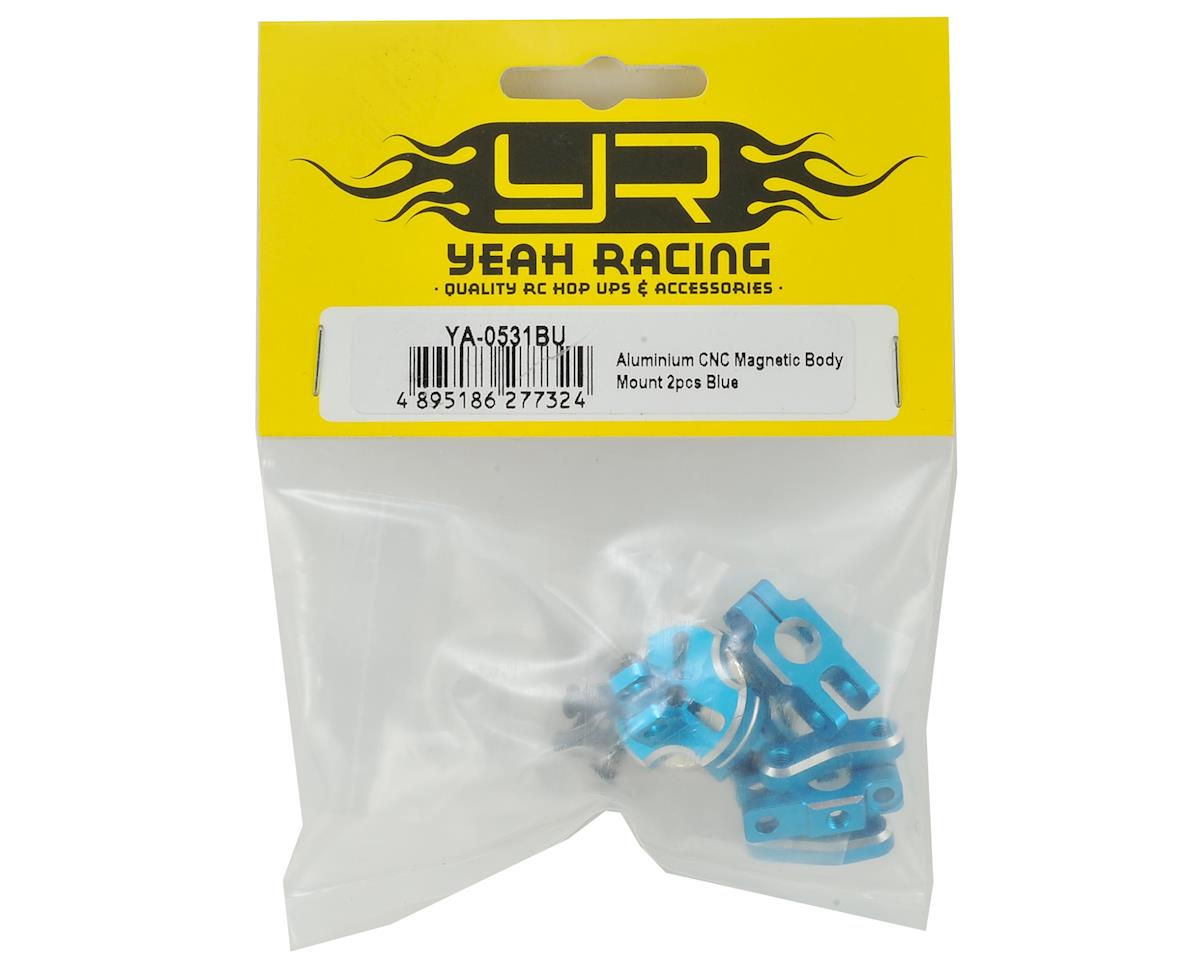 Yeah Racing Aluminum CNC Magnetic Invisible Body Mount (Blue)