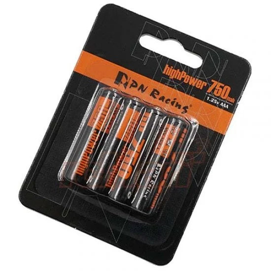 PN Racing High Power 750mah Ni-MH Rechargeable AAA Battery (4pcs)