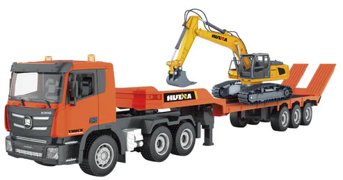 RC PRO Huina 1/24 9ch RC Platform Trailer & Excavator combo