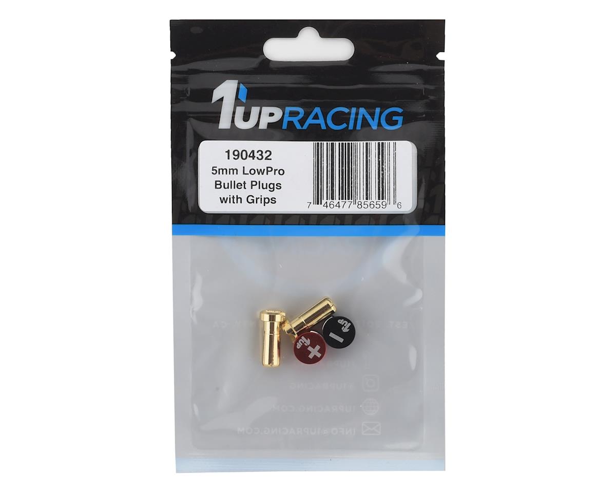 1UP Racing LowPro Bullet Plug Grips w/5mm Bullets (Black/Red ...