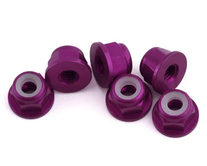 1UP Racing 3mm Aluminum Flanged Locknuts (6)