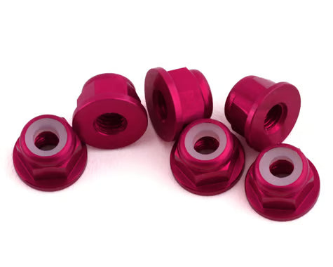 1UP Racing 3mm Aluminum Flanged Locknuts (6)