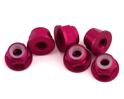 1UP Racing 3mm Aluminum Flanged Locknuts (6)
