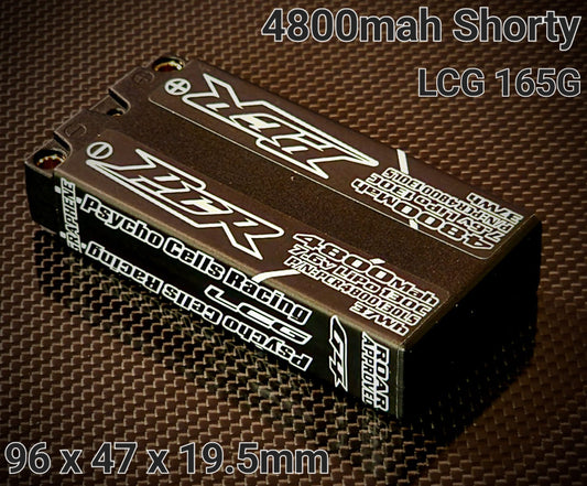 Psycho Cells Racing 4800mAh LCG 7.6V Lipo 130C Hardcase 5mm Bullet