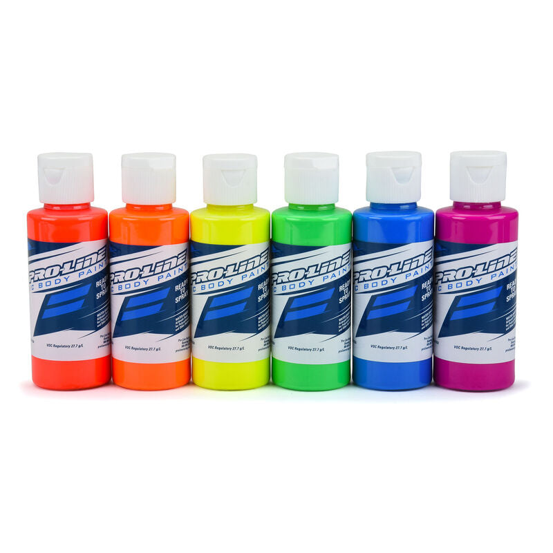 Pro-Line RC Body Paint Fluorescent Color Set (6 Pack)