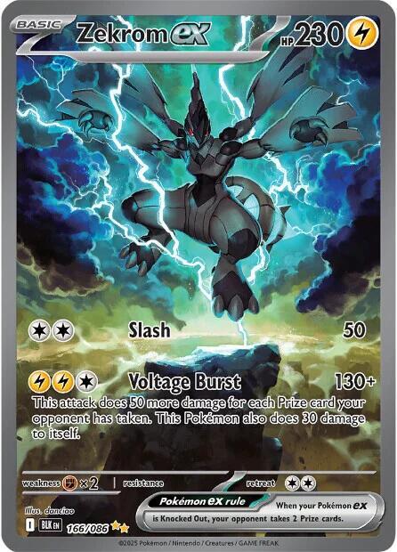 Zekrom ex - 166/086 - SV: Black Bolt (BLK)