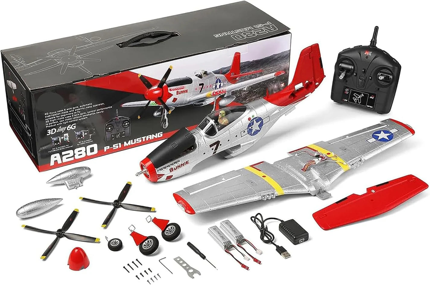 RC PRO R/C Airplane 3D/6G P-51 Ready To Fly