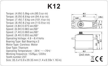 KeyFulcrum K12 Digital Servo