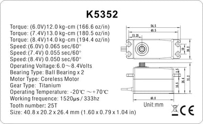 KeyFulcrum K5352 Digital Servo