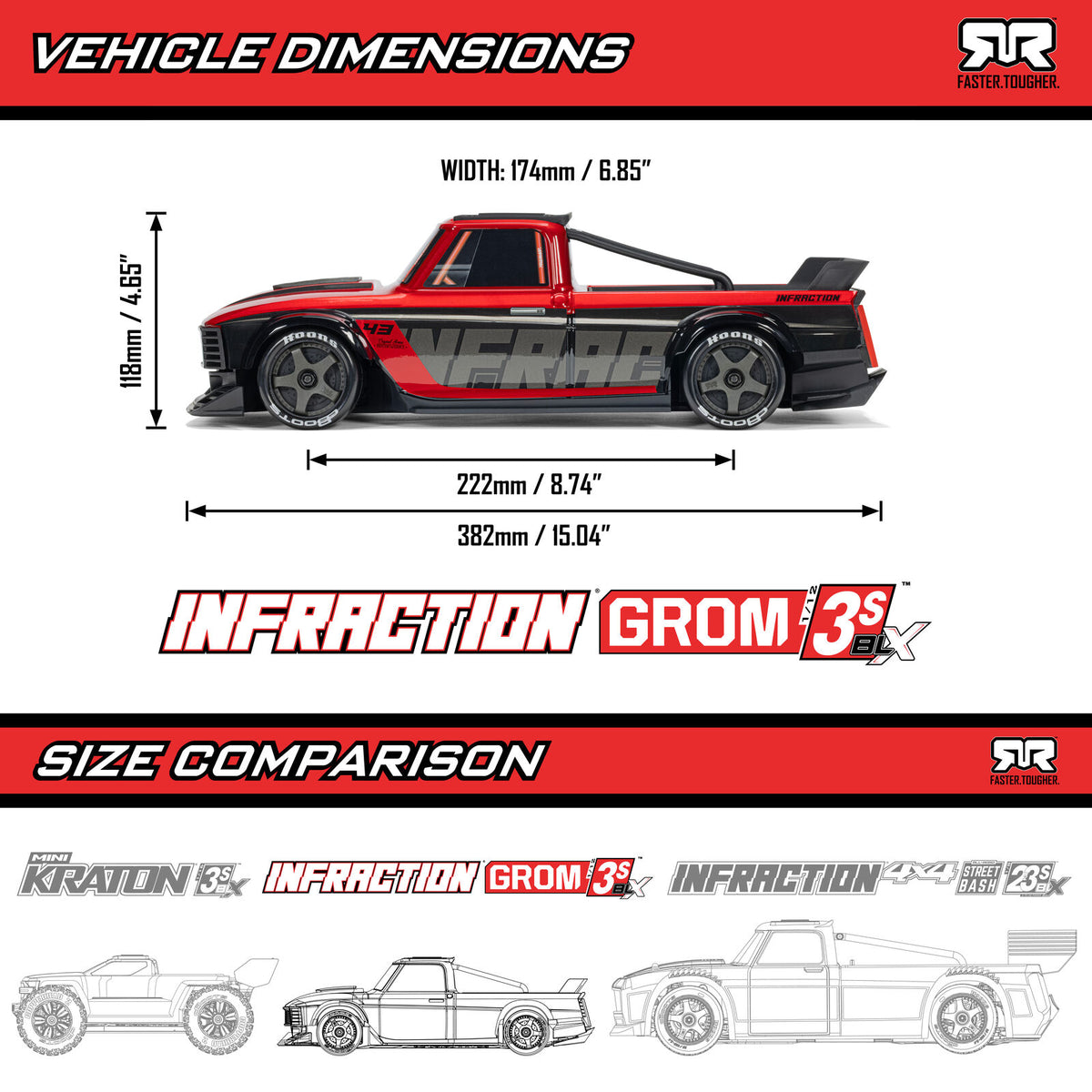 ***Pre-Order*** Arrma Infraction Grom 3S (Battery & Charger Included)