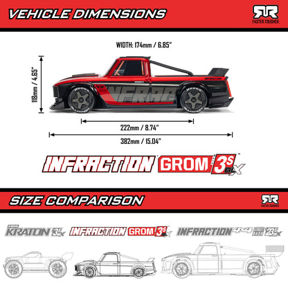 ***Pre-Order*** Arrma Infraction Grom 3S (White)