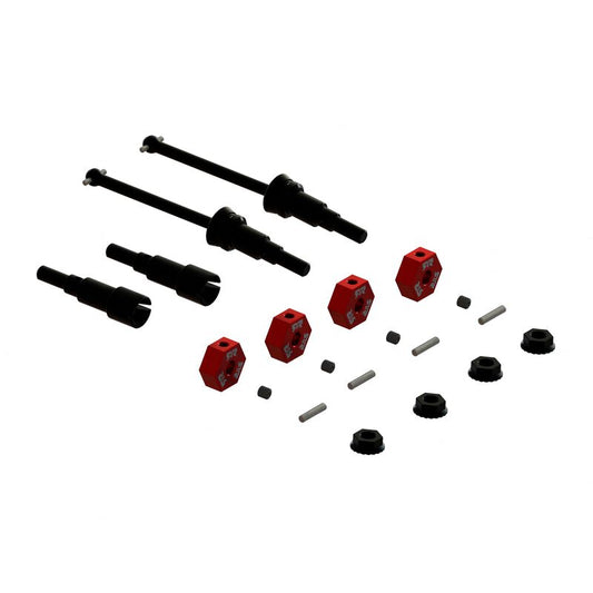 ARRMA Metal Axle & Wheel Hex Set B (4): GROM (Mojave)