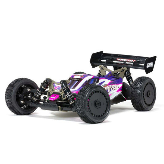 Arrma 1/8 TLR Tuned TYPHON 4X4 Roller Buggy, Pink/Purple