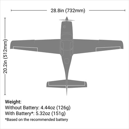 E-Flite UMX Cirrus SR22T BNF Basic with AS3X and SAFE Select