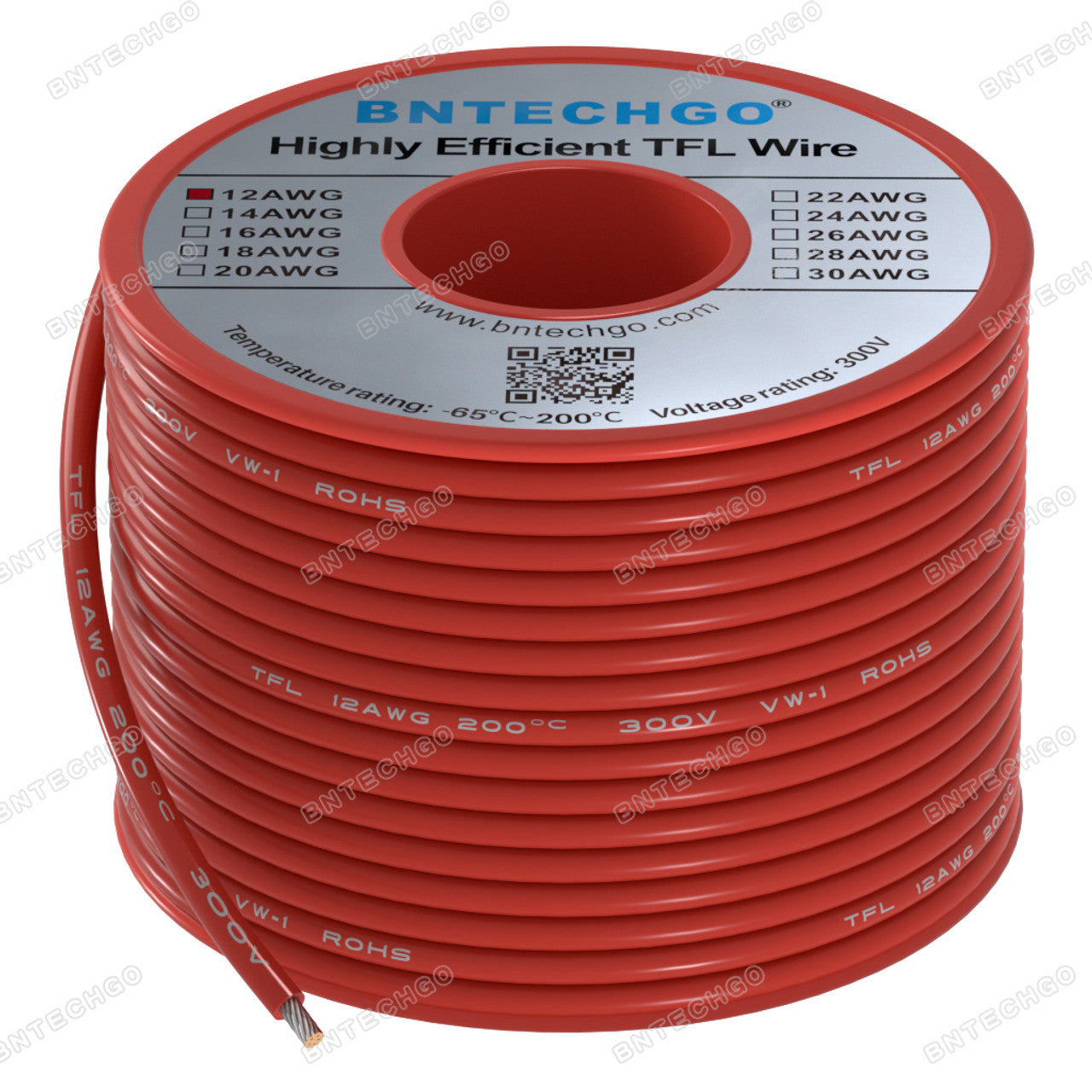 BNTECHGO 12 Gauge Silicone Wire Kit: Ultra Flexible (Red)