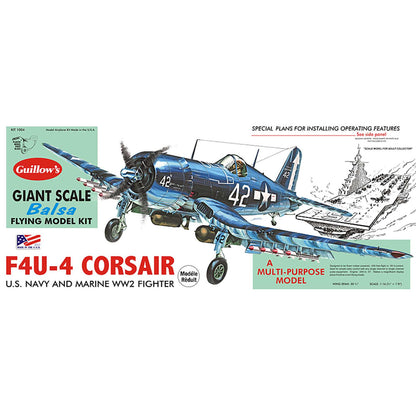 Guillow Vought F4U-4 Corsair Kit, 30.5" 1/3 In Stock  Guillow Vought F4U-4 Corsair Kit, 30.5"