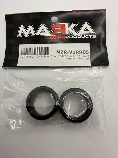 Marka MZR-V1RR 05,10,15,20,25 11mm Mini-Z RCP Rubber Rear Radial Tire