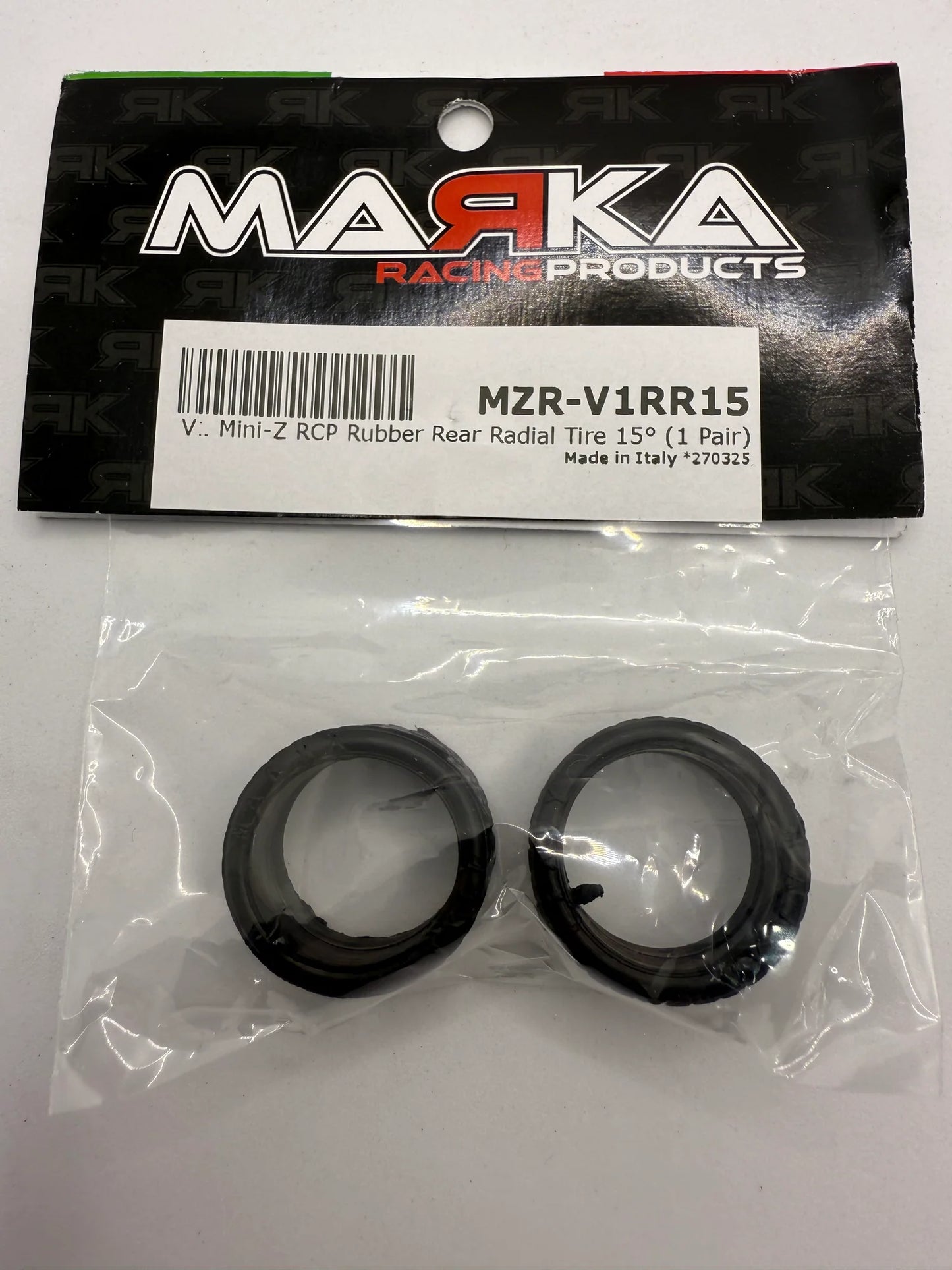 Marka MZR-V1RR 05,10,15,20,25 11mm Mini-Z RCP Rubber Rear Radial Tire