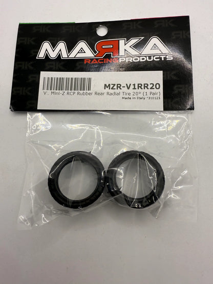 Marka MZR-V1RR 05,10,15,20,25 11mm Mini-Z RCP Rubber Rear Radial Tire