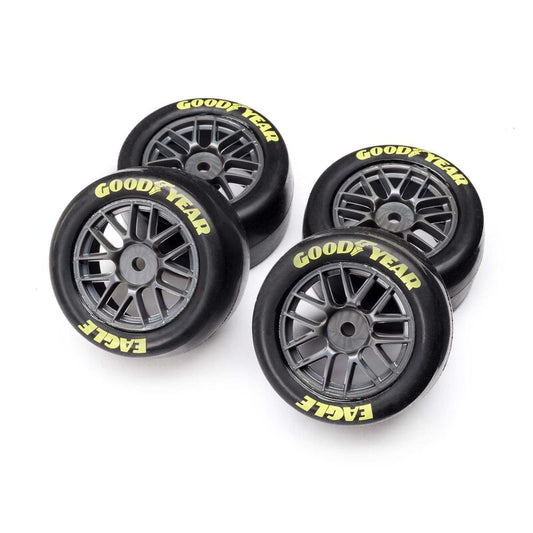 Team Losi Goodyear Eagle Mounted Tires, Soft (4): NASCAR