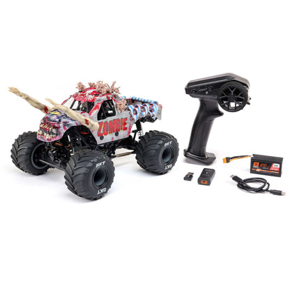***Pre-Order*** Team Losi 1/18 Mini LMT Zombie 2S 4X4 RTR Brushed Monster Truck (Battery & Charger Included), Red