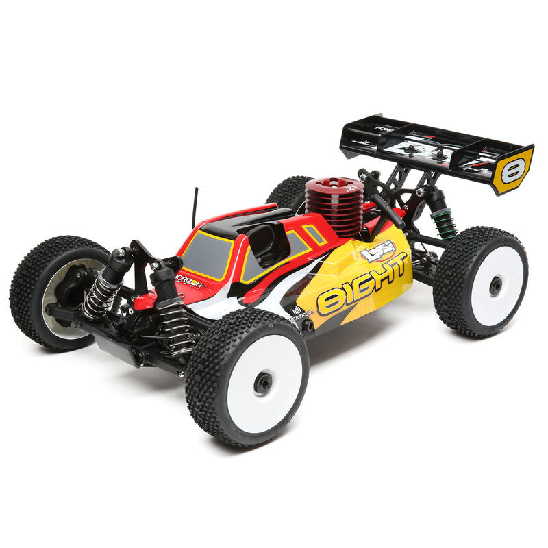 Team Losi 1/8 8IGHT 4X4 Nitro Buggy RTR, Red/Yellow