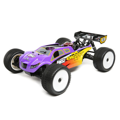 Team Losi 1/8 8IGHT-T 4X4 Nitro Truggy RTR, Purple/Yellow