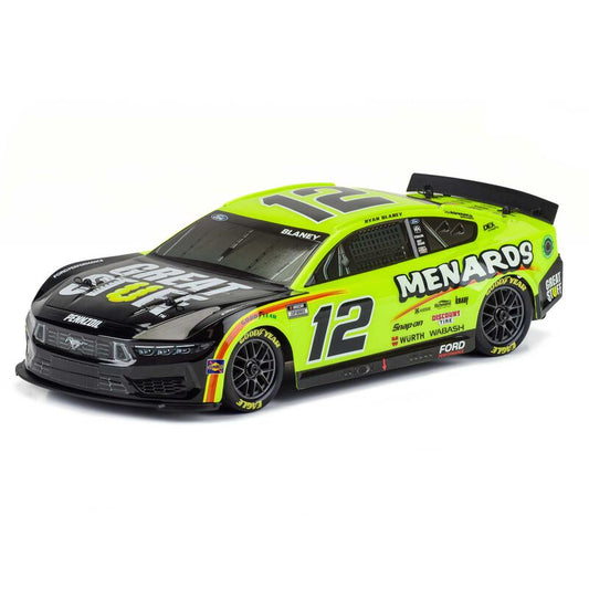 Team Losi 1/12 Losi NASCAR AWD RC Racecar, Ryan Blaney No. 12 Menards 2024 Ford Mustang