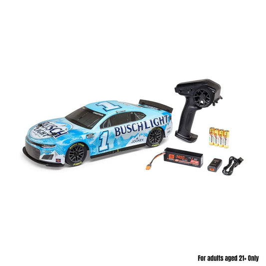 Losi 1/12 NASCAR RC Racecar Ross Chastain No. 1 Busch Light 2025 Chevrolet Camaro ZL1 2S AWD RTR Brushed On-Road (Battery & Charger Included)