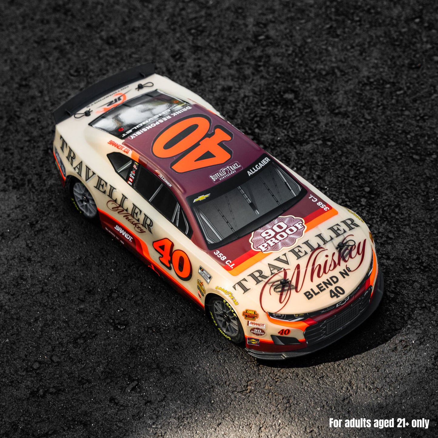 ***Pre-Order*** Team Losi 1/12 NASCAR 2026 Justin Allgaier No. 40 Traveller Whiskey (Battery & Charger Included)