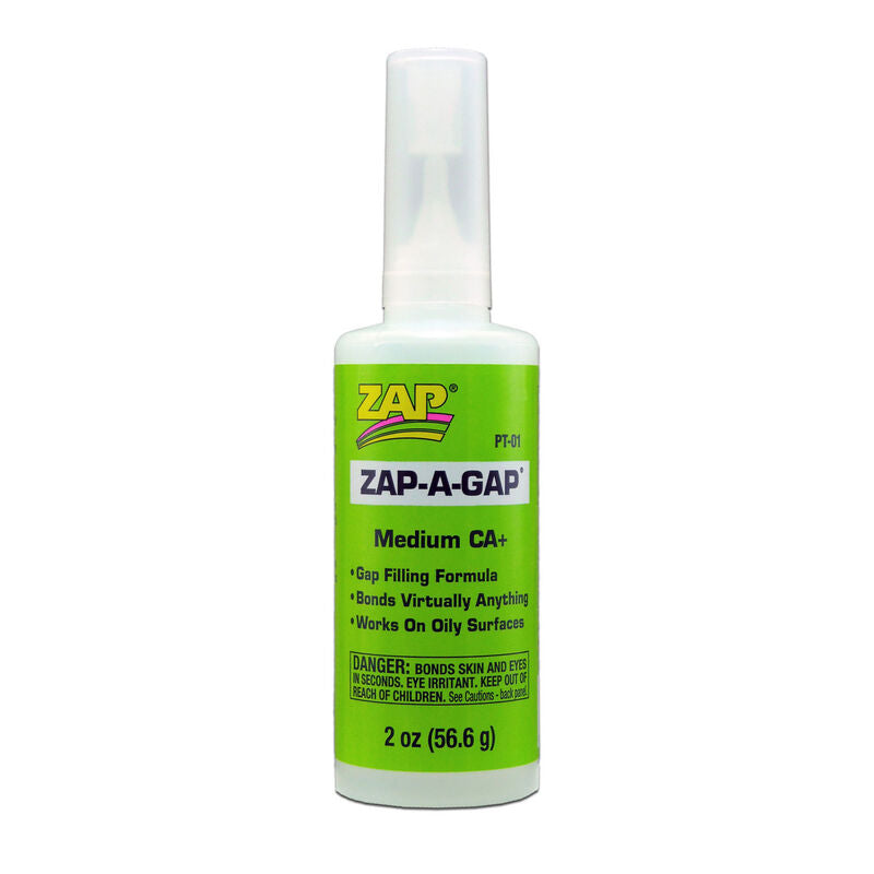 Zap-A-Gap Medium CA+ Glue, 2 oz PT-01