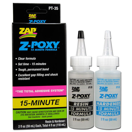 Zap Z-Poxy 15 Minute Epoxy, 4 oz PT-35