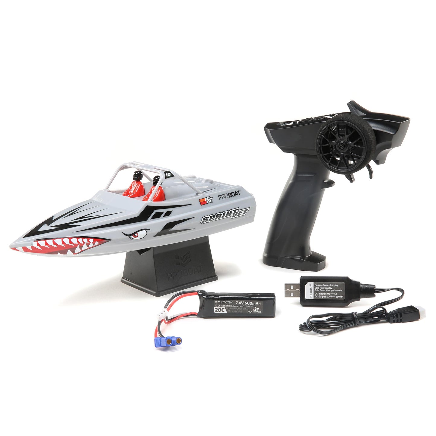 Proboat Sprintjet 9" Self-Righting Deep-V Jet Boat Brushed RTR