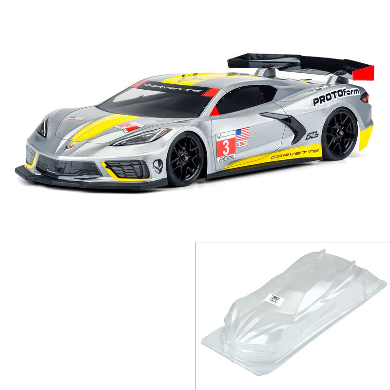 Protoform 1/10 Chevrolet Corvette C8 Clear Body: 190mm Touring Car