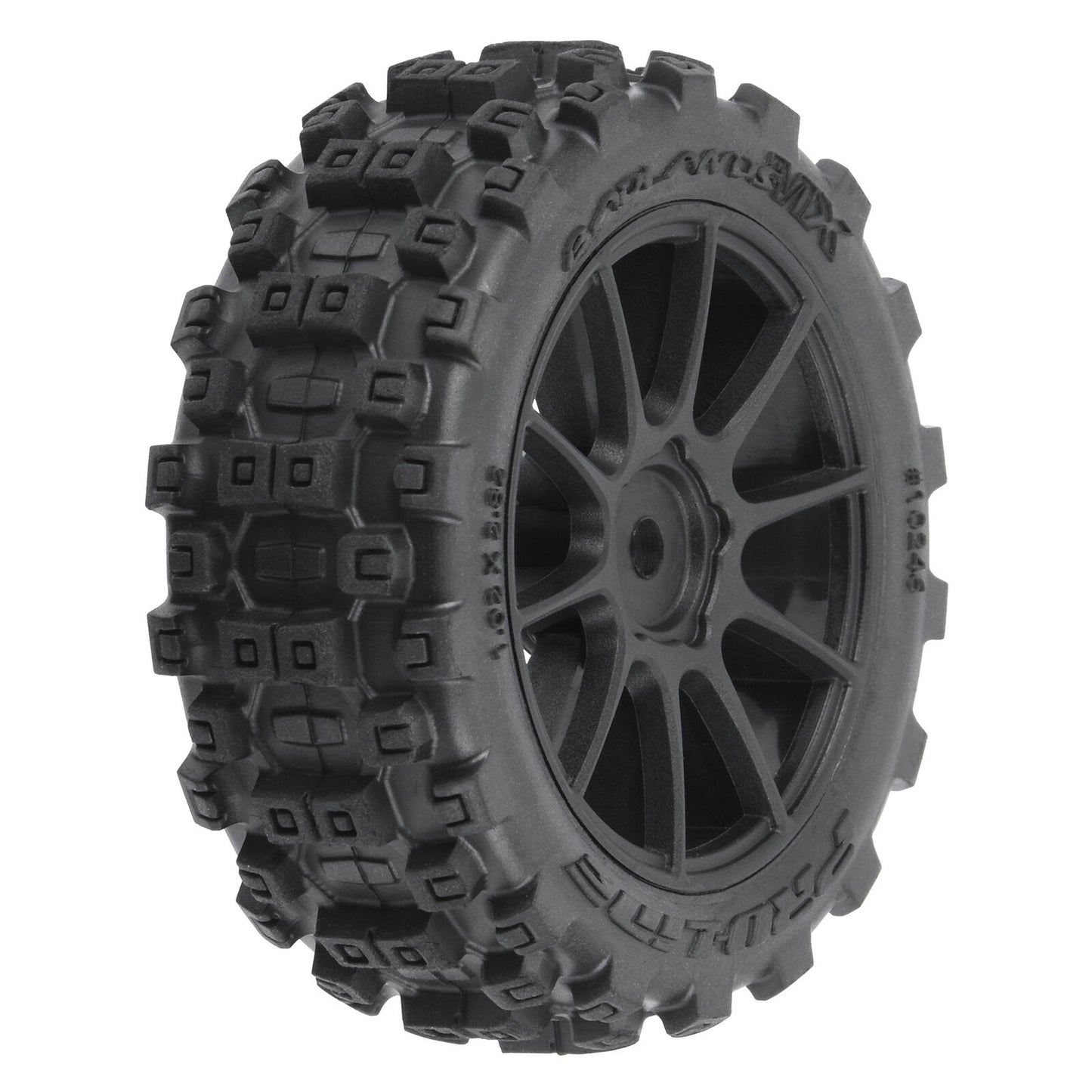 Pro-Line Badlands MX 1.9" Buggy Tires MTD Mach-10 Black Wheels: Typhon GROM