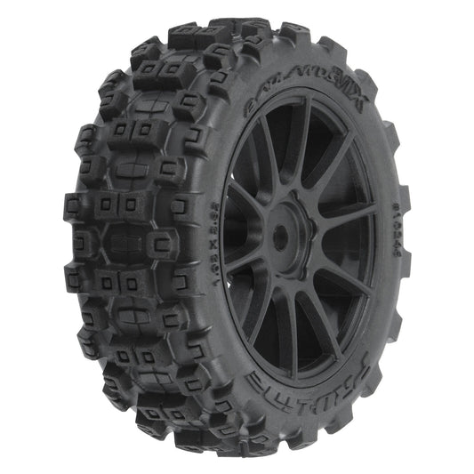 Pro-Line Badlands MX 1.9" Buggy Tires MTD Mach-10 Black Wheels: Typhon GROM