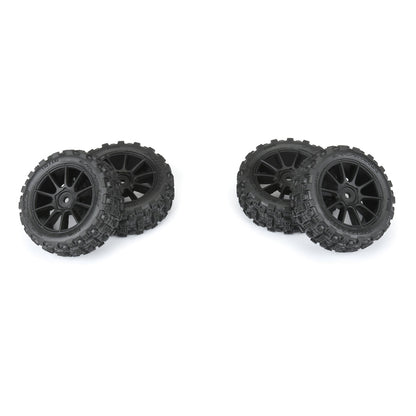 Pro-Line Badlands MX 1.9" Buggy Tires MTD Mach-10 Black Wheels: Typhon GROM