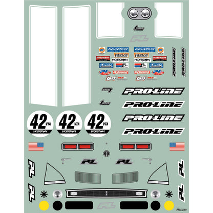 Pro-Line 1/12 Pre-Cut 1968 Chevy Camaro Clear VTA Body: Losi NASCAR®