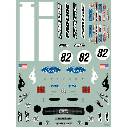 Pro-Line 1/12 Pre-Cut 1968 Ford Mustang Clear VTA Body: Losi NASCAR®