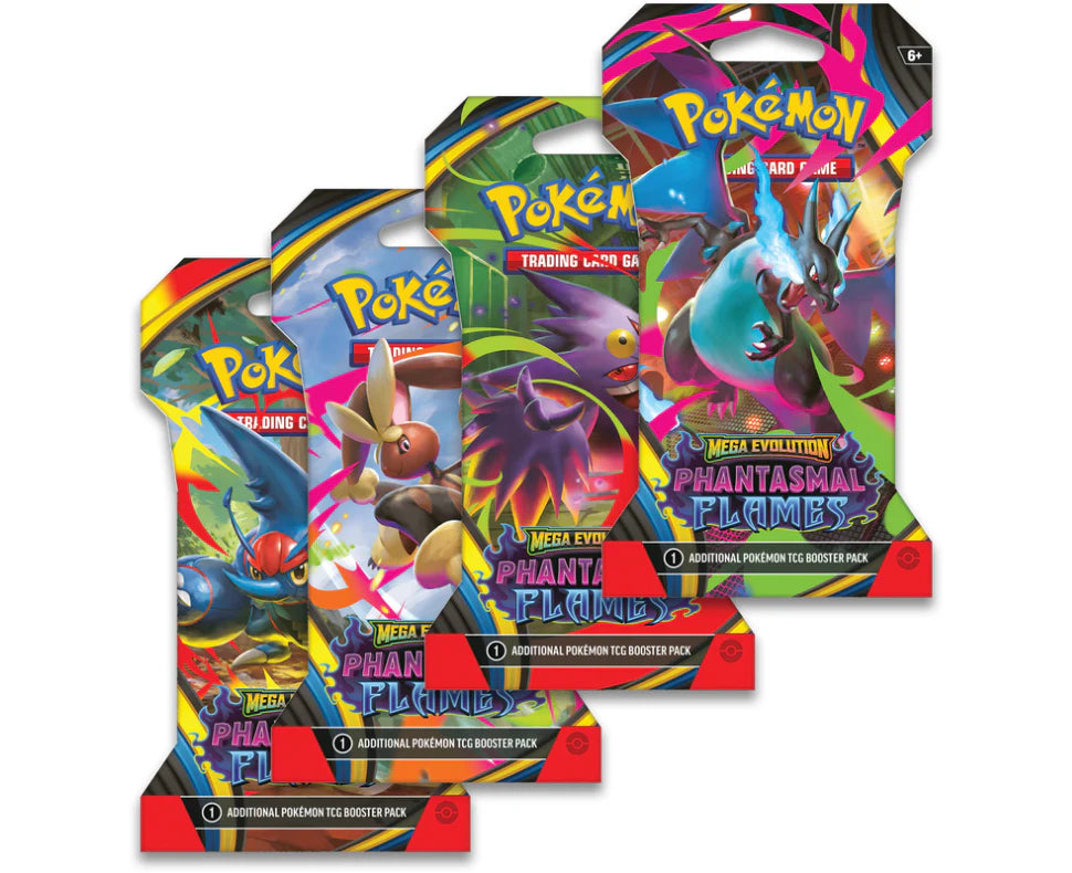 ***Pre-Order Pokemon Mega Evolution - Phantasmal Flames Sleeved Booster Pack *CONTACT STORE TO PRE-ORDER*