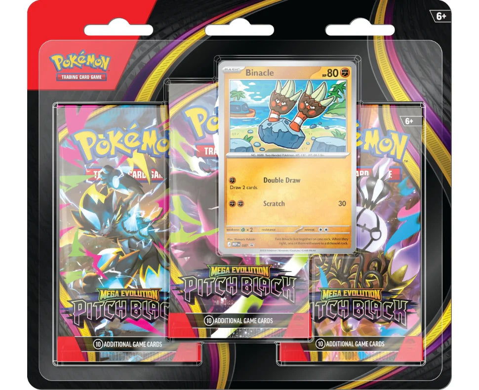 ***Pre-Order*** Pokemon - Mega Evolution - Pitch Black - 3 Pack Blister