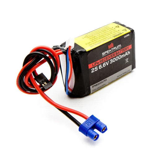 Spektrum 6.6V 3000mAh 2S LiFe Receiver Battery: Universal Receiver, EC3