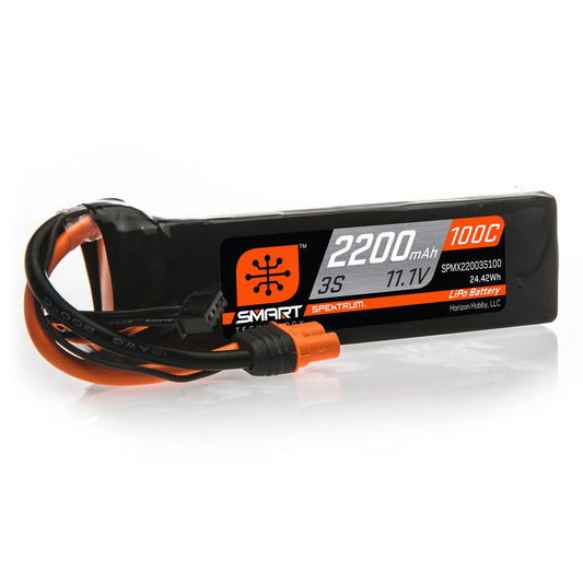 Spektrum 11.1V 2200mAh 3S 100C Smart LiPo Battery: IC3