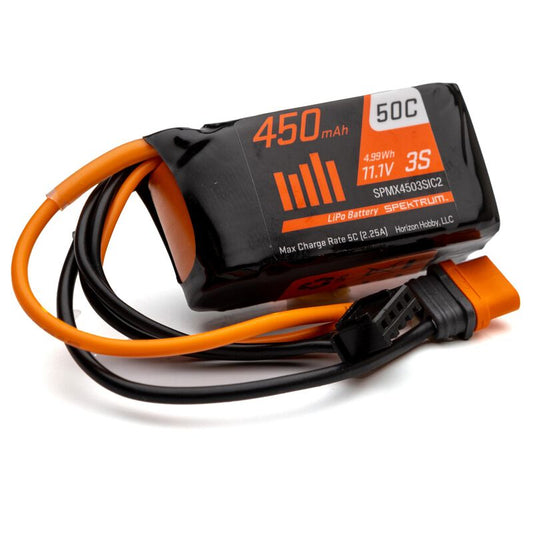 Spektrum 11.1V 450mAh 3S 50C LiPo Battery: IC2