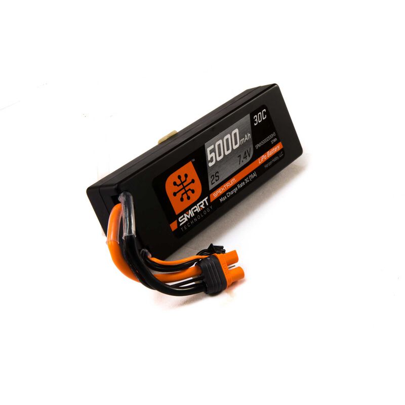 7.4V 5000mAh 2S 30C Smart Hardcase LiPo Battery: IC3