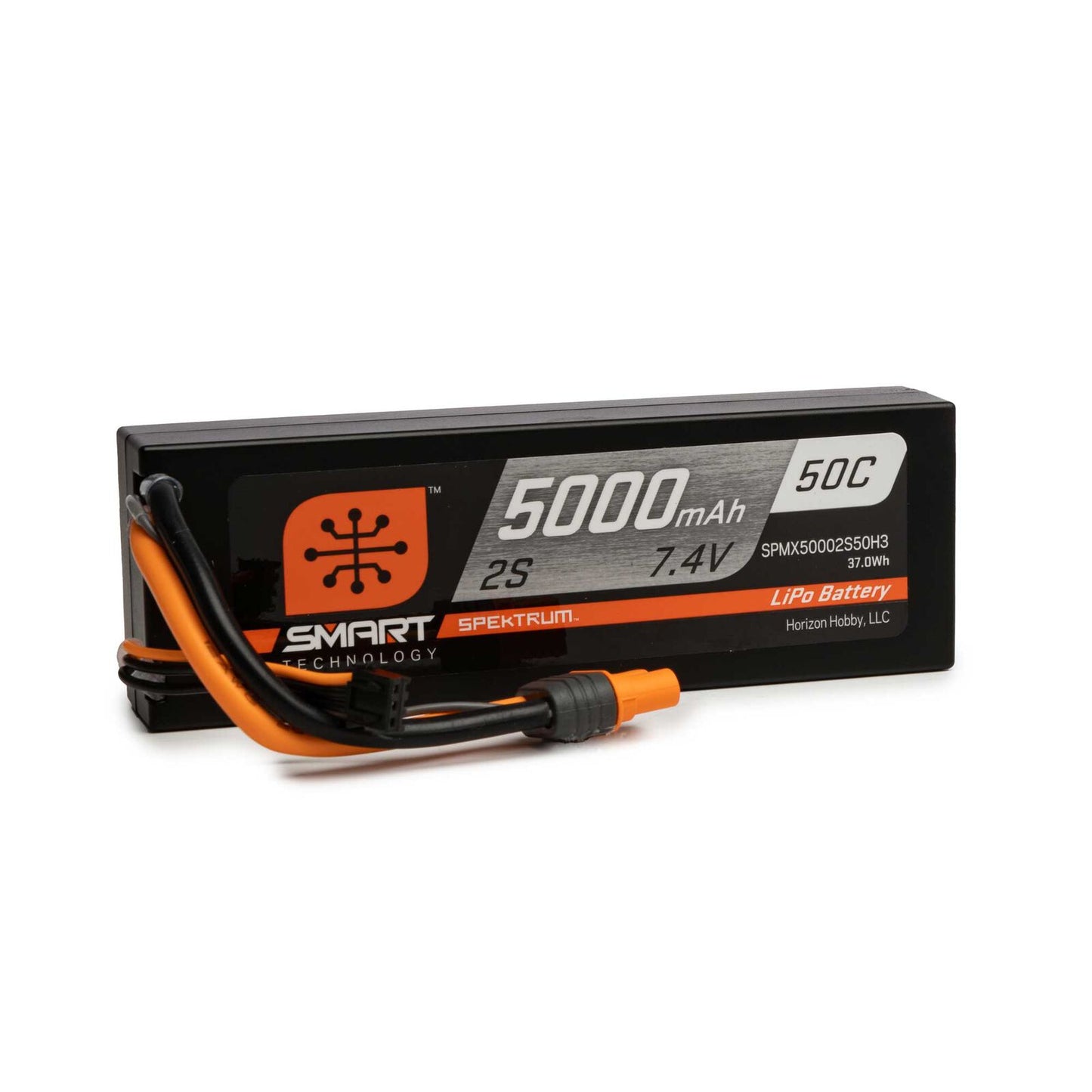 7.4V 5000mAh 2S 50C Smart Hardcase LiPo Battery: IC3