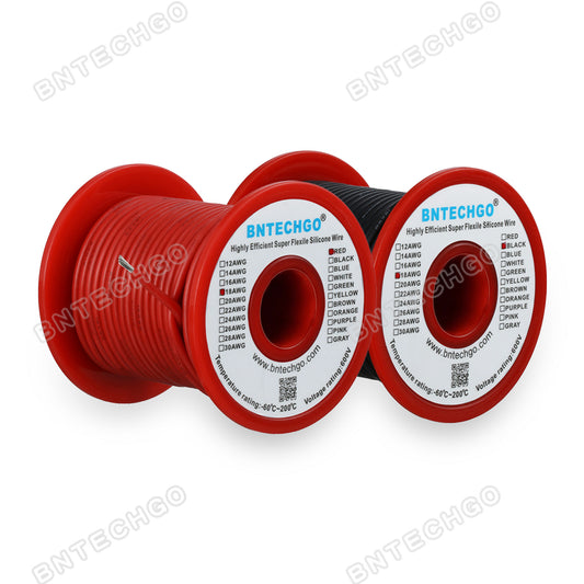 BNTECHGO 18 Gauge Silicone Wire Kit: Ultra Flexible (Red)